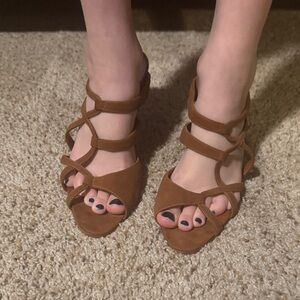 Manolo Blahnik Brown Strappy Heels